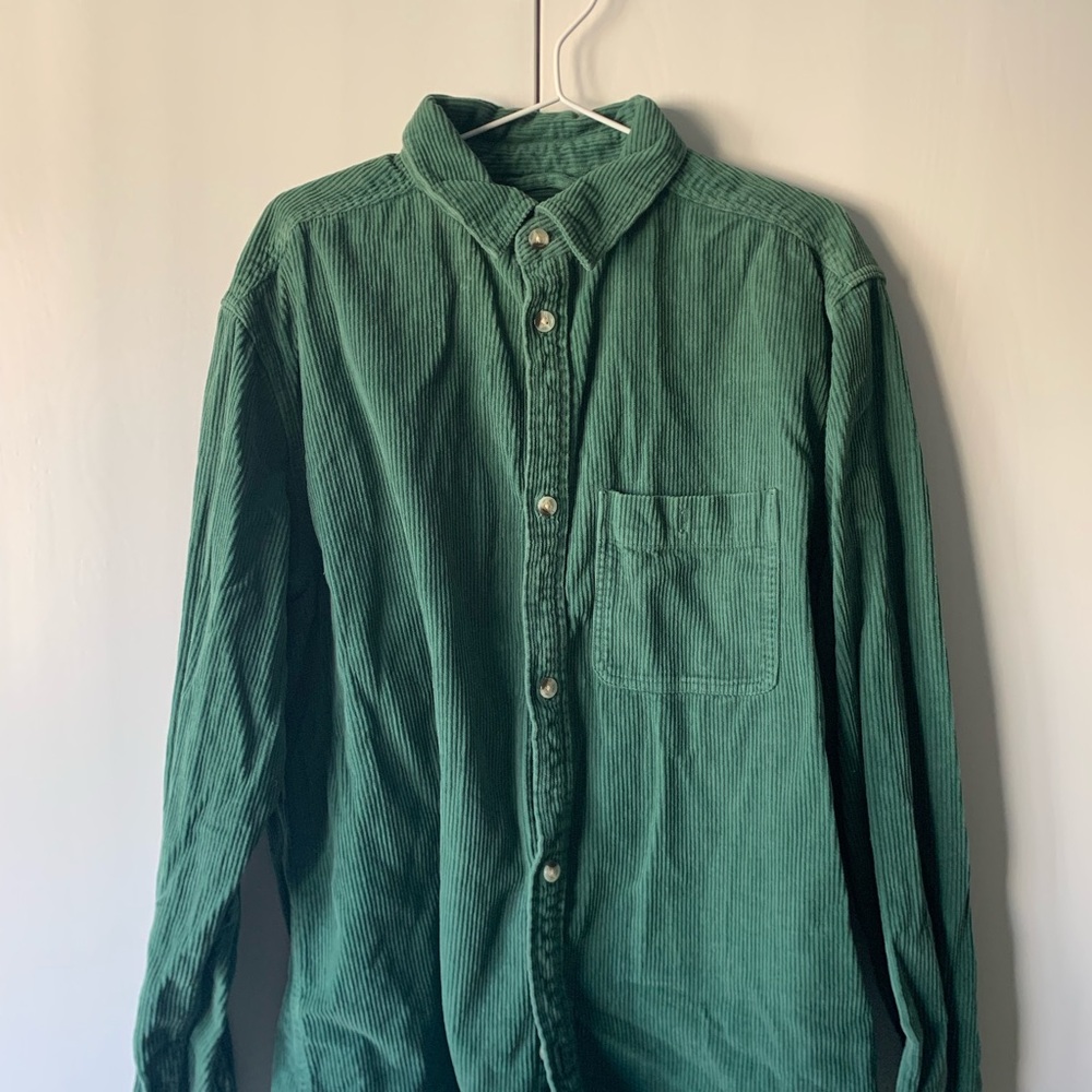 Urban Outfitters Forest Green Corduroy Shirt